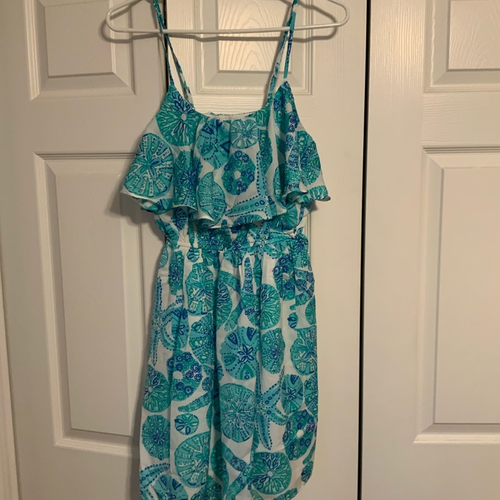 Lilly Pulitzer for Target Blue and White Ruffled Sundress